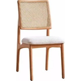 Resim Hermes Plazma Hazeranlı Model Hasırlı Ahşap Sandalye Natural - Beyaz 