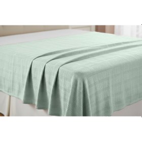 Resim Dört Mevsim Premium Pamuk Pike - Yazın Serin Tutan, Kışın Dekoratif Yatak Örtüsü Çift/tek Kişilik Açık Mavi 