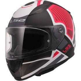 Resim Ls2 Rapid 2 Grid Kapalı Kask Beyaz - Kırmızı 