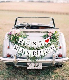 Resim Hiras Dizayn Dev Just Married Düğün Banner Afişi Kına Gecesi Bride To Be Bekarlığa Veda Süsü Kalın Karton 12parça 