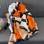 Resim Şık Geometrik Desenli Eşarp: Sonbahar/Kış İçin Yumuşak, Nefes Alabilir ve Sıcak - Her Durum İçin Mükemmel 