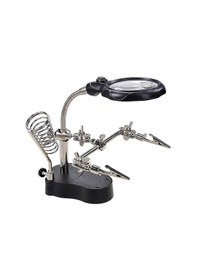 Resim Çok Fonksiyonlu Led Işıklı Büyüteçli Ve Mercekli Lehim Tamir Havya Standı - Mg16126-a 