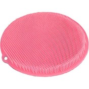 Resim Yuvarlak Vantuzlu Banyo Sırt Kese Matı 26 cm 