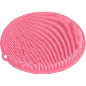 Resim Yuvarlak Vantuzlu Banyo Sırt Kese Matı 26 cm 