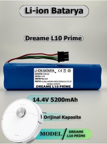 Resim GLOBAL BATARYA Dreame L10 Akıllı Robot Süpürge Bataryası 14.4v 5200mah Pil 