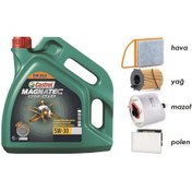 Resim Castrol Magnatec 5W-30 Motor Yağı 4 L + Peugeot 5008 1.6 Dizel Euro5 Filtre Seti 
