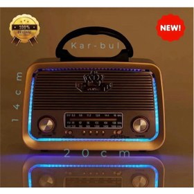 Resim kar-bul 301 Ahşap Nostaljik Görünümlü Bluetoothlu Usb-sd Card Mp3 Çalar Radyo Müzik Çalar 