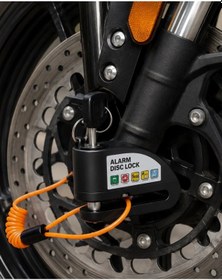 Resim Zenvia 110 Db Alarmlı Disk Fren Kilidi Su Geçirmez Çelik Motosiklet Güvenlik Kilidi Znv2026 