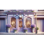 Resim Venspor Lavanta Temalı Şık Dükkan Arkaplan, 200x150cm, Fon, Duvar Örtüsü 