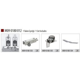 Resim Albatur 60 Kg Raylı Pano Mekanizması (Erkek) (ALB-M09 0180 012) (BU ÜRÜN 1 ADET FİYATIDIR. KUTU İÇERİĞİ 2 ADETTİR. FİYATLANDIRMA X2 ŞEKLİNDE YAPILACAKTIR.) 