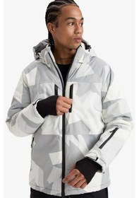 Resim Defacto Defactofit Kayak Montu Su İtici Rüzgar Geçirmez Kapüşonlu Fermuarlı Ultra Korumalı A7116ax25wngr91 Gri-gr91 