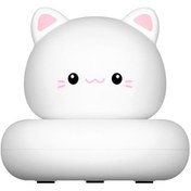 Resim Qingmipy Usb Şarjlı Sevimli Hayvan Şekilli Gece Lambası - 3 Parlaklık Seviyeli, Taşınabilir Bebek Işığı Beyaz 