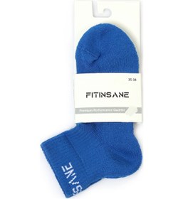Resim Fitinsane Premium Performance Quarter Mavi Unisex Spor Çorap Mavi 