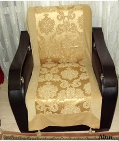 Resim Milenyum Saraylı Lüx Maxi Koltuk Örtüsü Takımı (3+3+1+1)-Altın 