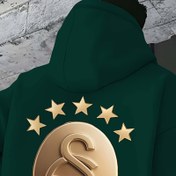 Resim Erkek Galatasaray Futbol Kulübü Hoodie - Mavi ile Altın Amblem, Spor ve Rahat Giyim için Bol Kesim Uzun Kollu Kazak, Tüm Mevsim Konforu, Rahat Giyim Hoodie | Spor Hoodie | Rahat Fit, Futbol Hoodie, Erkek Hoodie 