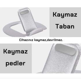 Resim Microcase Masaüstü Metal Telefon Tablet Tutucu Stand - Model No : AL2479 Gümüş 