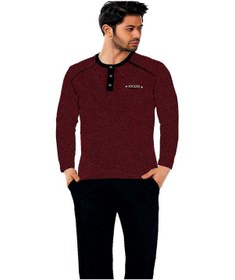 Resim Alimer Edy1137Ukb O Yaka Patlı Büyük Beden Erkek Pijama Takımı 