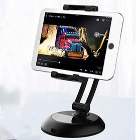 Resim Coverzone Tablet Standı Telefon Tutucu Folding Ayarlanabilir Max 10 İnch Masaüstü Tablet Telefon Standı Siyah JHD102 