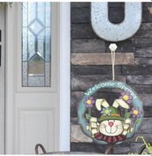 Resim Zcjb Mutlu Paskalya Tavşanı Ahşap Tabela Asılı Plak-65433 