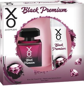 Resim XO Black Premium Kadın Parfüm EDT 100 ML + Deodorant 125 ML 
