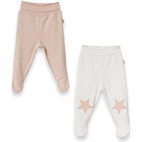 Resim Babycosy Organic Wear %100 Organik Pamuk,patikli Bebek Pantolon,yenidoğan Alt,bebek Ve Yenidoğan Serisi,erkek Bebek Ekru-taş 