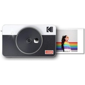 Resim Kodak Mini Shot 2 Retro Anında Fotoğraf Yazıcısı Ve Kamera Beyaz Renkli Taşınabilir Tasarım Çok Renkli 