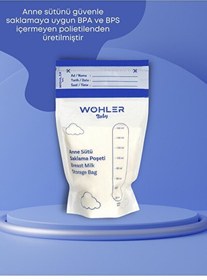Resim Wohler Anne Sütü Saklama Poşeti 25'li x 3 : 75 Adet 
