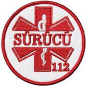 Resim Ex Patch 112 Acil Servis Sürücü Peç Nakış Patch - 8 cm 