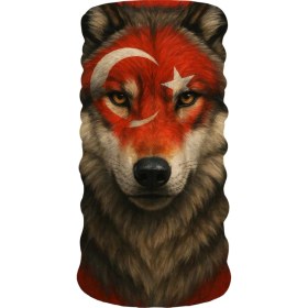Resim Bebo Store Extreme Outdoor Spor , Motorcu ve Bisiklet Kullananlara Özel Desenli Buff Boyunluk Bandana Balaklava (KURT-216) 