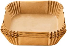 Resim Bybaby Airfryer Pişirme Kâğıdı, Fritöz Yağlı Kağıdı, Yanmaz Kağıt 25 Adet (Kare) 