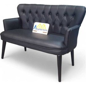 Resim Ahşap Ayaklı Kollu Siyah Deri Ofis Koltuğu Büro Koltuğu Deri Ofis Bekleme Koltuğu 1 Adet İkili Siyah 