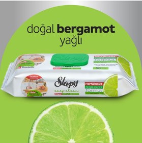 Resim Sleepy Easy Clean Süper Yüzey Temizlik Mutfak Havlusu&mendili Bergamot Yağlı 50 Yaprak Beyaz 