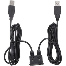 Resim Kosona 150cm Siyah Plastik Araç Gömülü Usb Panel - Toyota Volkswagen Uyumlu, İki Usb Portlu, Deniz Ve Motosiklet Kullanıma Uygun Uzantı Kablosu 