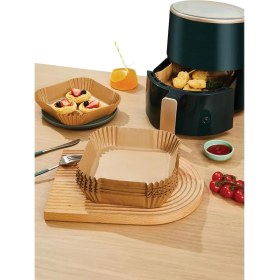 Resim Toptan Airfryer Pişirme Kağıdı 50 Adet Xxl-Büyük Boy Hava Fritöz Kağıdı Fırın Kağıdı 20CM 