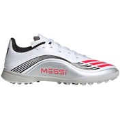 Resim Adidas F50 Messi League Çocuk Beyaz Halı Saha Ayakkabısı Jp7456 Beyaz 