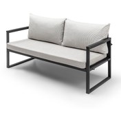 Resim Gaga Mobilya Bahçe Mobilyası, Cafe, Balkon, Kanepe, Koltuk (148CM AÇIK GRİ) 