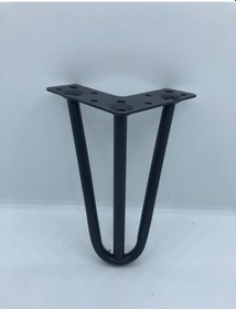 Resim Karakoçaksesuar Metal, 3 Mil 15x10x10 Siyah Koltuk, Mobilya Ayağı (4 Adet) 