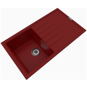 Resim Polex Cristal Lux Granit Eviye Real Stone P03 Bordo 