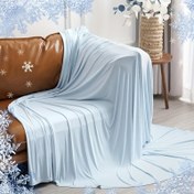 Resim 1 Adet Çift Katmanlı Soğutma Battaniyesi, 4 Stil Seçeneği, Yumuşak Arc Q-Max >0.5 Isı Emme ve Serin Gece İçin, Hafif Taşınabilir Nefes Alabilen Dayanıklı Tek Kat Ev Ofis Seyahat Araba Kullanımı Yazlık İkiz Soğutma Battaniyesi 