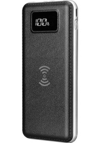 Resim S-link Ip-g10w 10000mah Lcd Göstergeli Kablosuz Powerbank Siyah Taşınabilir Pil Şarj Cihazı 