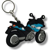 Resim Motosiklet Uyumlu Anahtarlık Maskot Silikon İthal Enduro Motor Mavi 