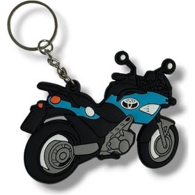 Resim Motosiklet Uyumlu Anahtarlık Maskot Silikon İthal Enduro Motor Mavi 