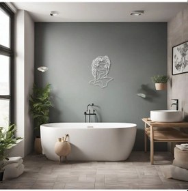 Resim Metal Dekor Çizgisel Heykel Linear Statue Metal Duvar Tablosu Sanat 