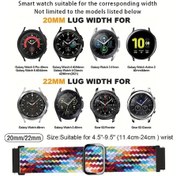 Resim Gateesat Samsung Galaxy Watch 7/6/5/4/active 2 & Classic Esnek Nylon Kancalı Pembe 22mm Kadın Kol Bandı 