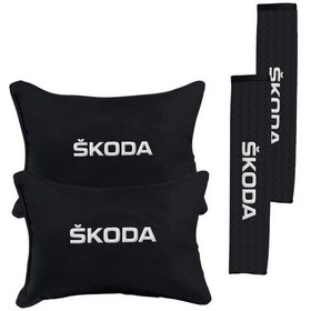 Resim Skoda Nakışlı Otomind Boyun Yastığı Seti 