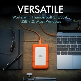 Resim Lacie Rugged 4 Tb Taşınabilir Harici Sabit Sürücü, 2,5 Inç, Pc ve Mac, Dahil. Usb-A Kablosu Olmadan Usb-C, Dahil. Kurtarma Hizmeti (STFR4000800) 