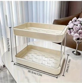 Resim Willowhaven Beyaz 2 Katlı Askılı Kurutma Rafı Paslanmaz Çelik Bulaşık Kurutucu Beyaz 