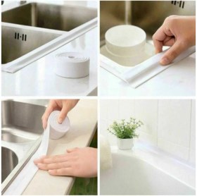Resim Su Sızdırmaz Bant Mutfak Lavabo Pencere Duvar Bandı 3.2 M Beyaz 