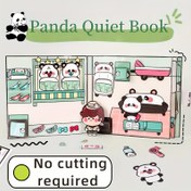 Resim 9 Sayfa Panda Bakıcıları Temalı Malzeme Kağıdı, Sessiz Kitaplar İçin Kesme Gerektirmez DIY El Yapımı Sessiz Kitaplar, Stres Giderici, Ücretsiz Bant ve Çift Taraflı Yapıştırıcı Dahil, 1 Adet DIY 3D Sticker Kitabı, El Sanatları Malzemeleri. 