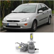 Resim Sm Motors Ford Focus 1 Makyajlı Kasa Simsek Etkili Sis Far Cob Led Beyazh11 Süper Nova 